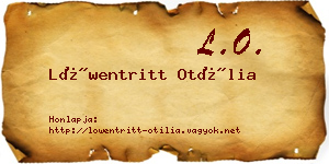 Löwentritt Otília névjegykártya